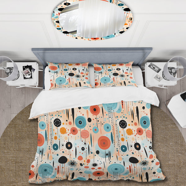 DesignArt Tribal Fusion Polka Dots Pattern I Dots Duvet Cover Set Wayfair